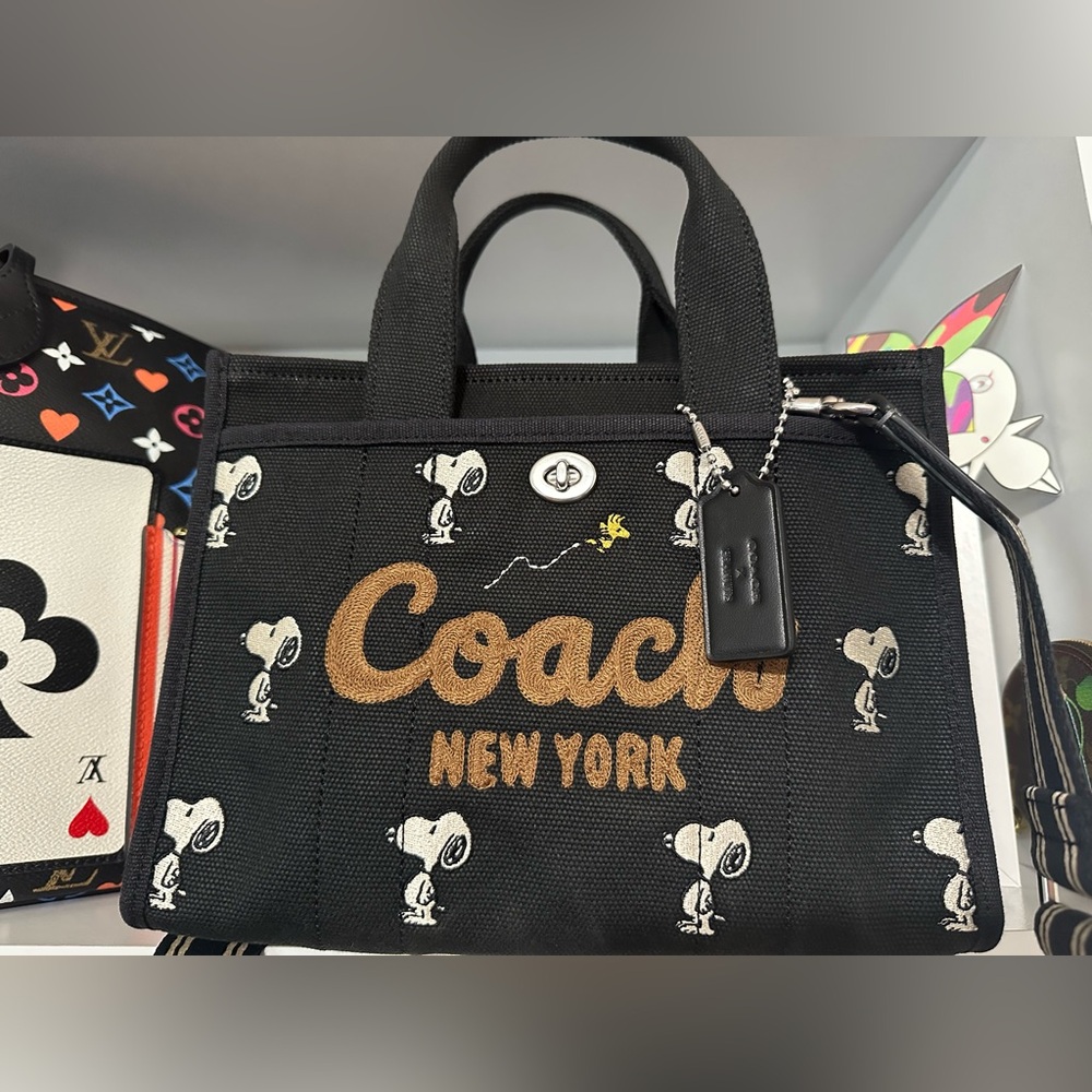 Coach X Peanuts Cargo 26 Snoopy Tote Bag